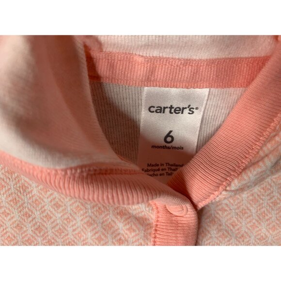 New Carters GIrls Infant Baby Size 6 months pink 2 pc set outfit Long Sleeve Hoo - Picture 3 of 3